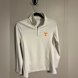 Peter Millar Women’s quarter zip pullover. University of Tennessee